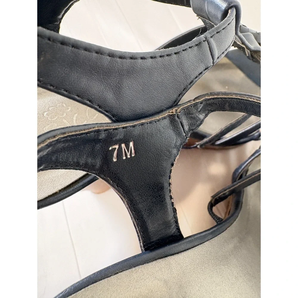 Women's Sbicca Wedge Sandals Navy Size 7